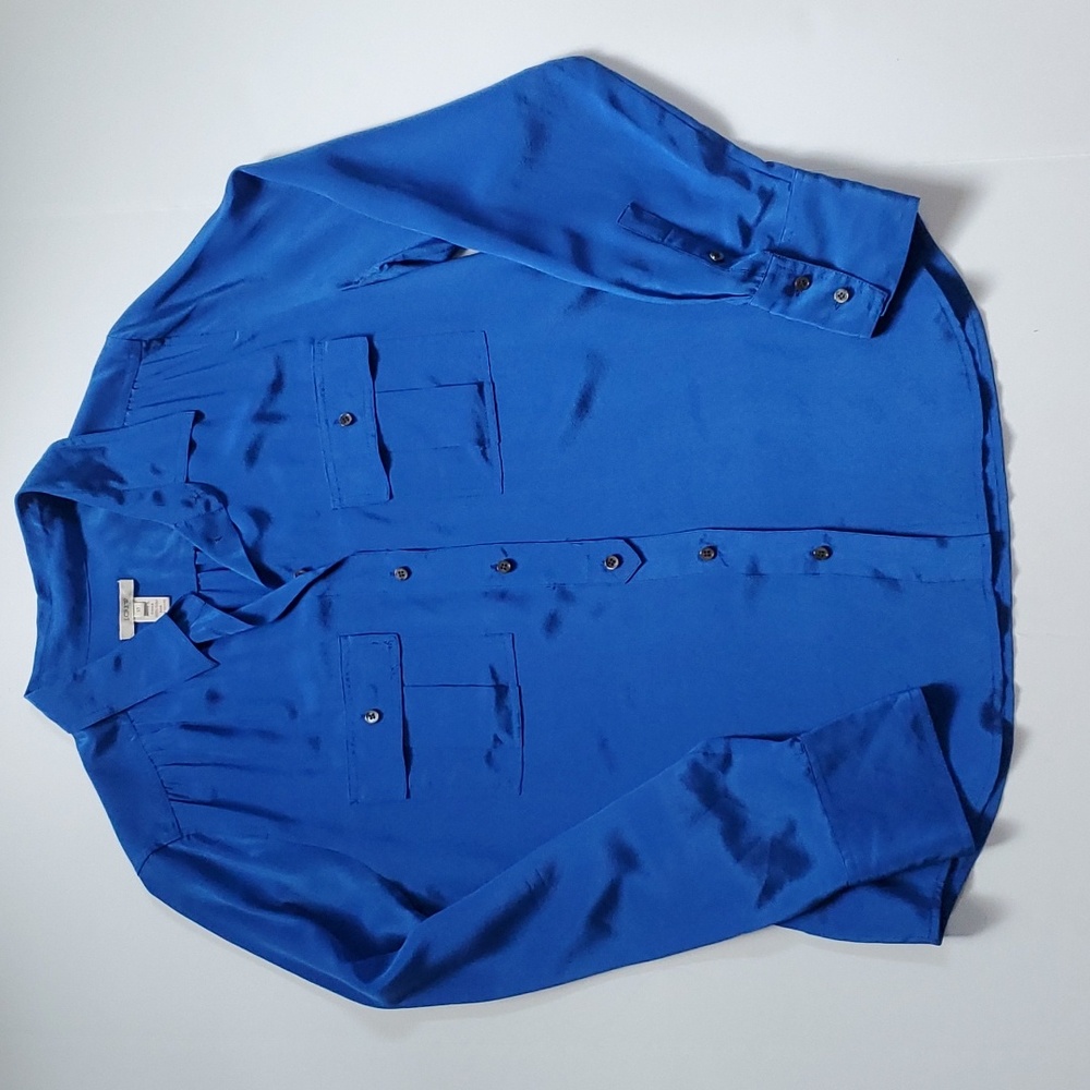 100% silk JCrew button down size 10